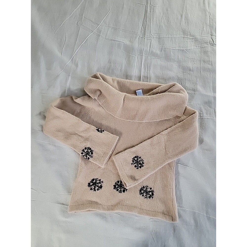 Frost Sweater Womens L Sweater Pullover Lambswool Angora Beaded Soft Knit Snow‎